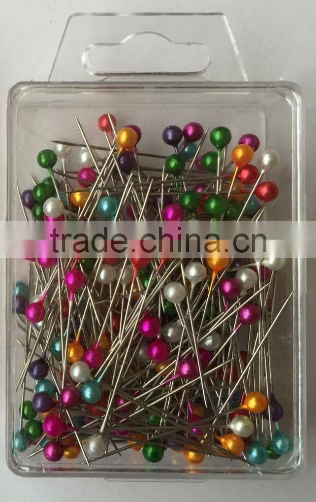 Dressmaking Sewing Straight Pins Round Head Color Pearl Corsage