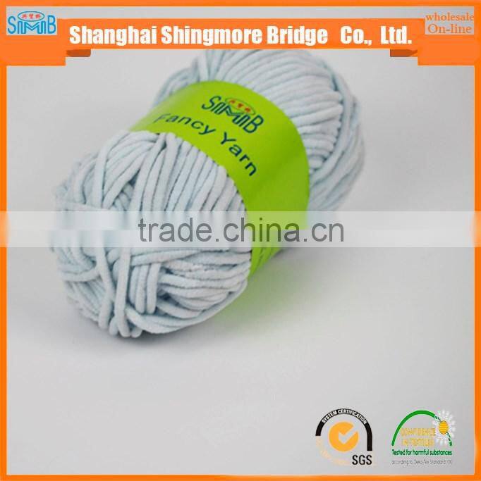 Online shopping knitted yarns china supplier cheapest price wholesale oeko tex polyester velvet chenille yarn for knitting scarf