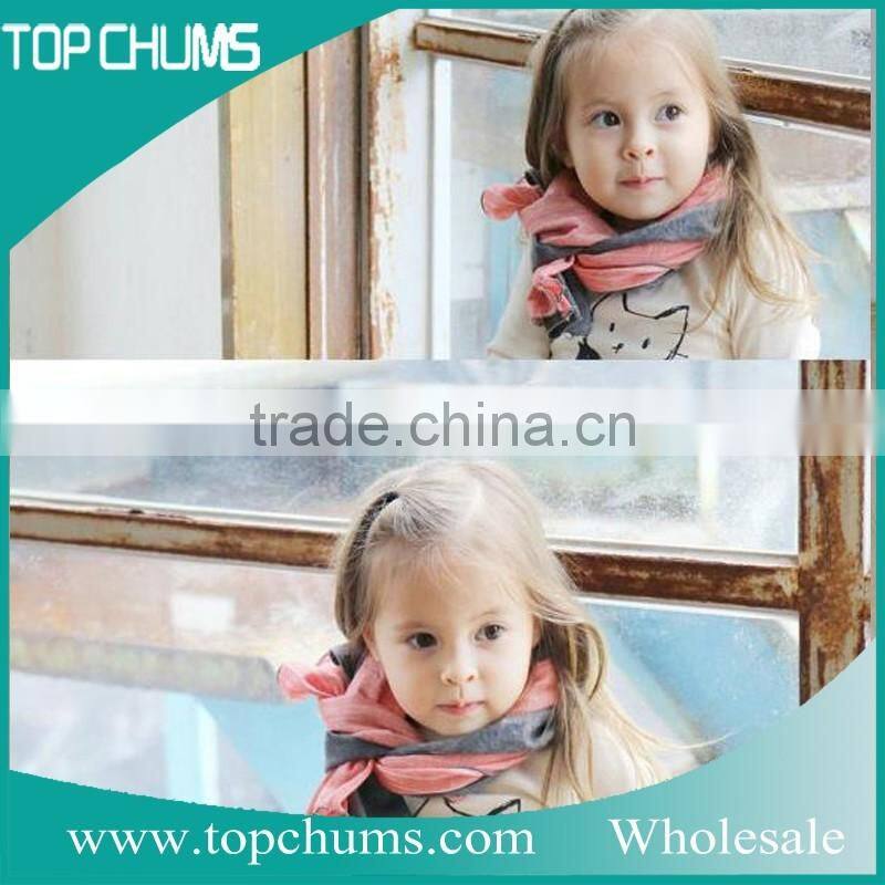 wholesale high quality fashion latest children neck cotton linen scarf
