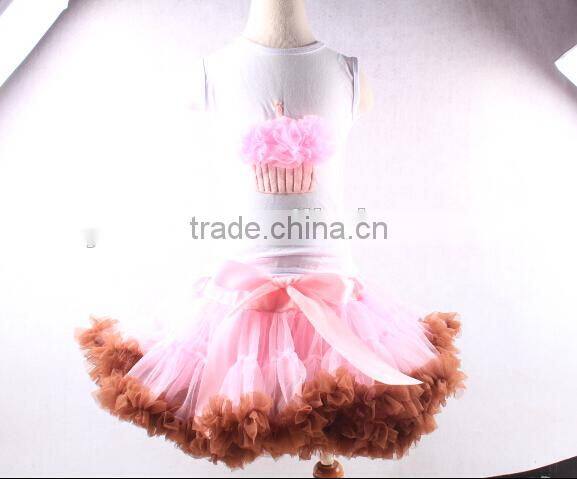 2015Wholesale Fluffy Chiffon Baby Pettiskirt For Infants Holiday Party Wear Pettiskirt Newborn Girls Ruffle Pettiskirt