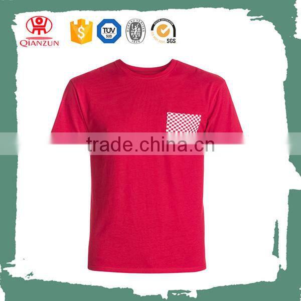 Design Your Own Plain Cotton Pocket T Shirt Wholesale