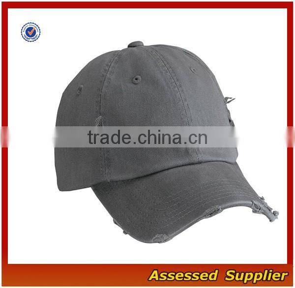Hot fashion ripped dad hat custom blank cotton dad hat cool casual baseball cap for wholesale