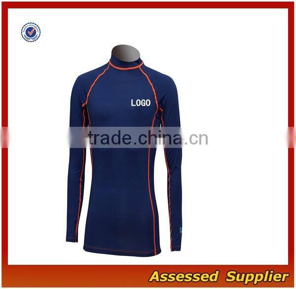 Sportswear Manufacturer Mens Compression Polyester Rush Guard/Long Sleeve Surf Shirts/Sun Protective Wholesale---AMY164286