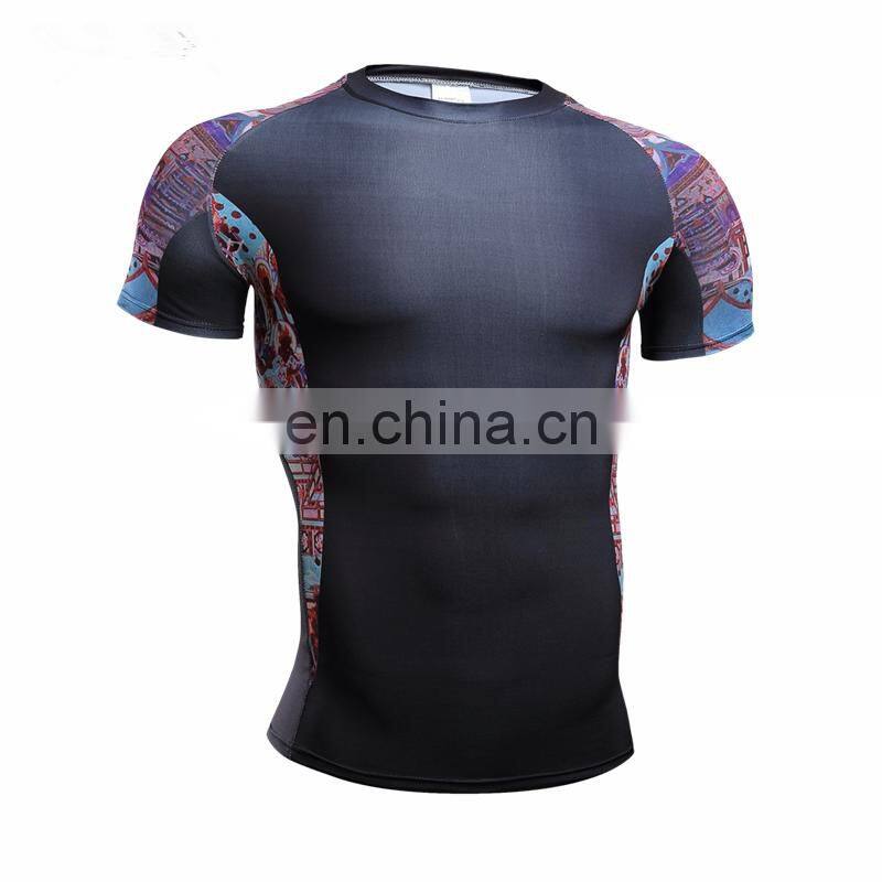 Men Short sleeves sublimation fitness compression wear for sale