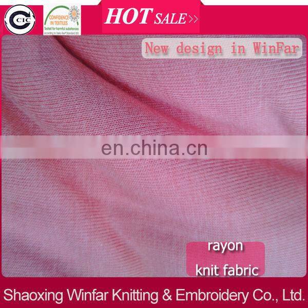 Winfar Hot sale cheap price 100%Rayon knit T-shirt fabric wholesale