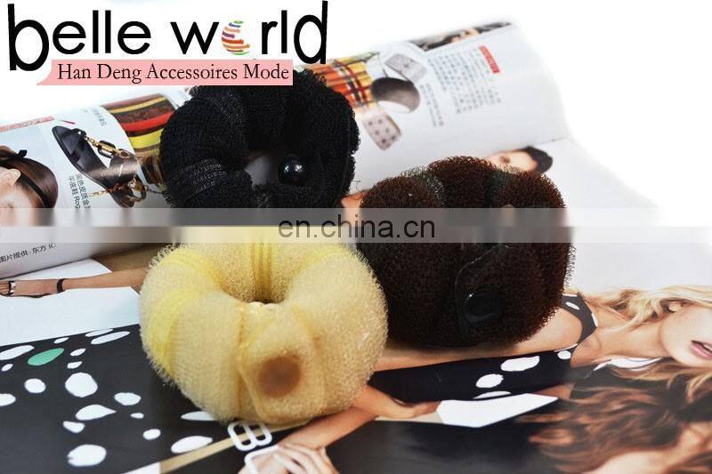 Hot Handwork Knitted Nylon Button Hot Buns as Seen on TV Hair Donut Maker