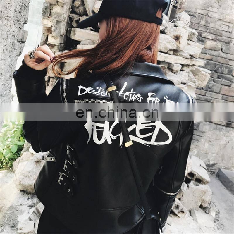 Women Short Sheepskin Biker Jacket Slim Natural Lambskin Coat Leather Jacket 100% Genuine