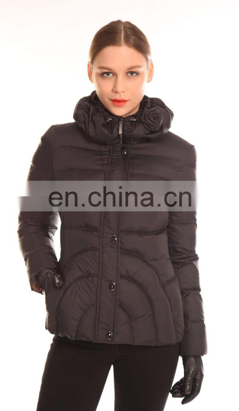 Professional Unique Design Women Down Jacket With Hood
