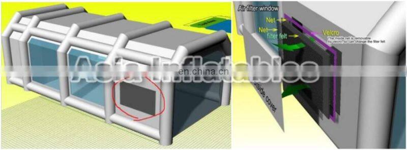 Environmental Portable Standard Paint Booth, China Supplier High Quality Retractable Paint Booth