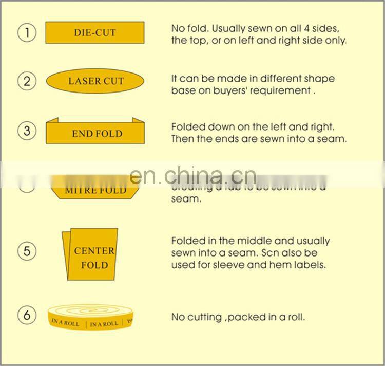 cheap garment damask woven label for shirt