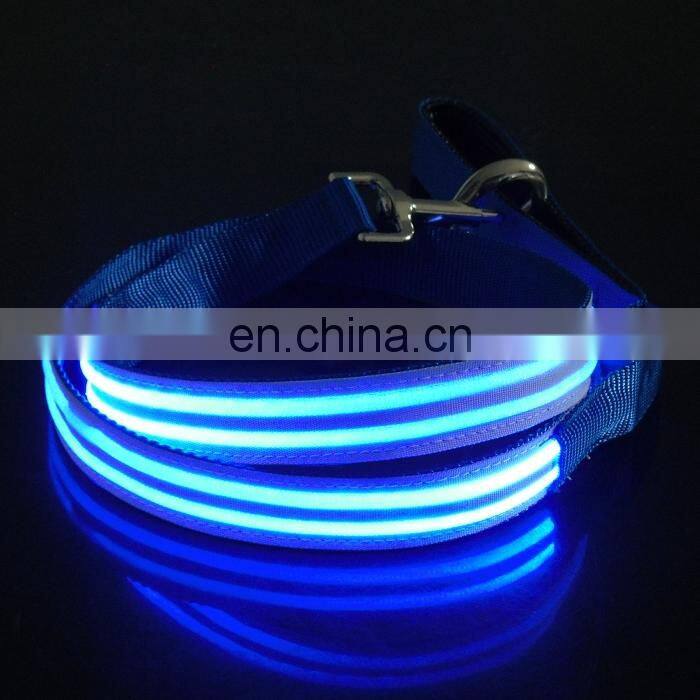 Best sale glowing safety dog leash led lashing dog leash colorful light leash