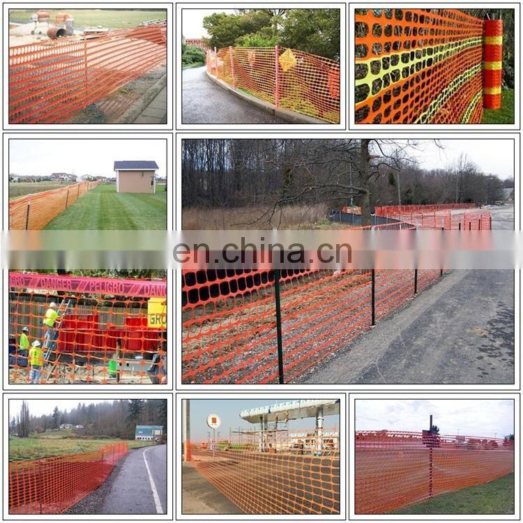 Customized portable orange plastic safety barrier fence
