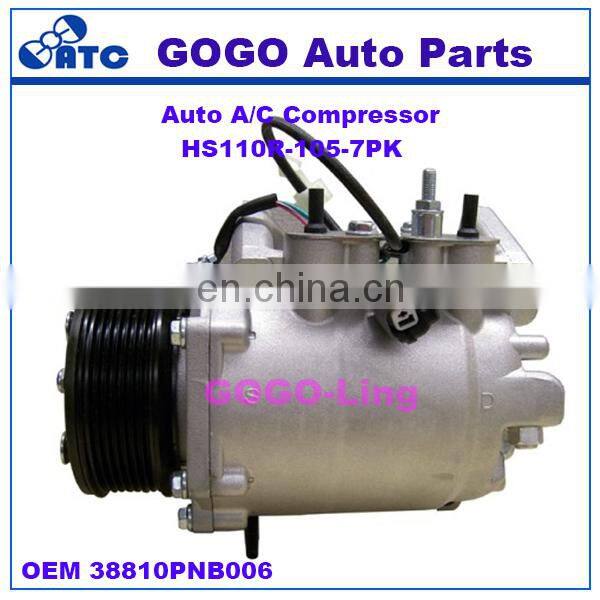 GOGO HS110R Auto A/C Compressor for H-onda CRV 2.4L 2002-2006 OEM : 38810PNB006 38870PNB006