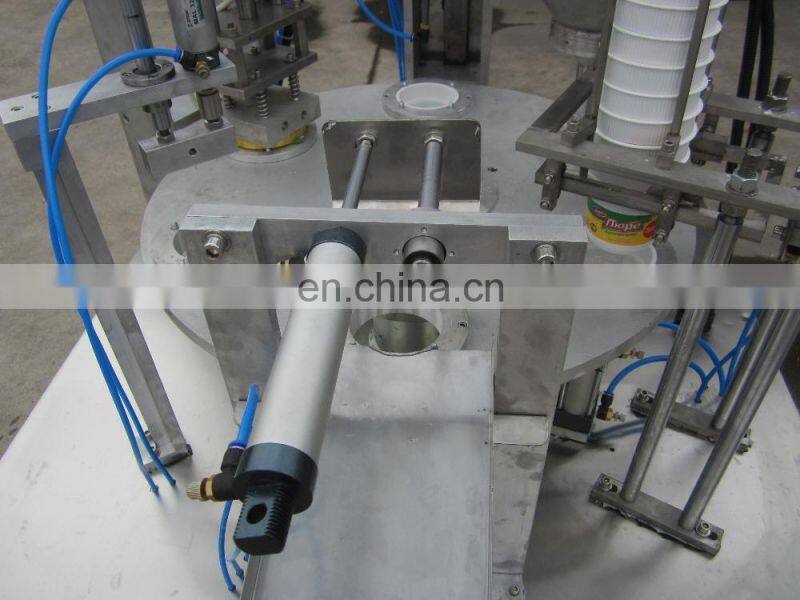 Automatic Rotary Cup Filling Sealing Machine for Yogurt with Aluminum film