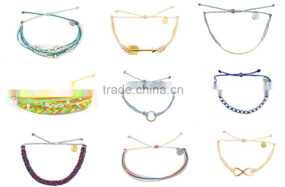 hand woven string tube copper magnetic bracelet for girl