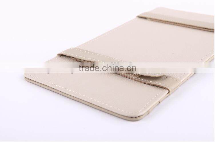 New Multi-function 7pcs Disks CD DVD Glasses Cards Sotre Case Holder Bag for Auto Vehicle Truck Sun Visor Organizer Beige