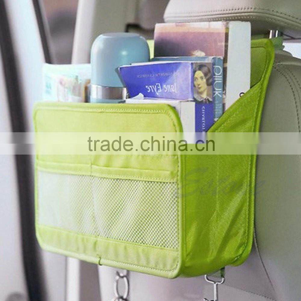 Green Car Seat Back Multifunction Travel Pocket Storage Bag Hanger Holder Organizer