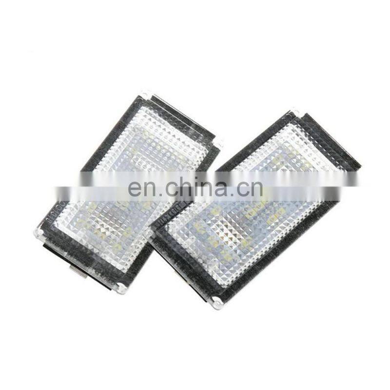 2Pcs Error Free 18 LED Number License Plate Light For BMW E66 E65 7-Series 735i 2006-2008 White 12V Canbus License Plate Light