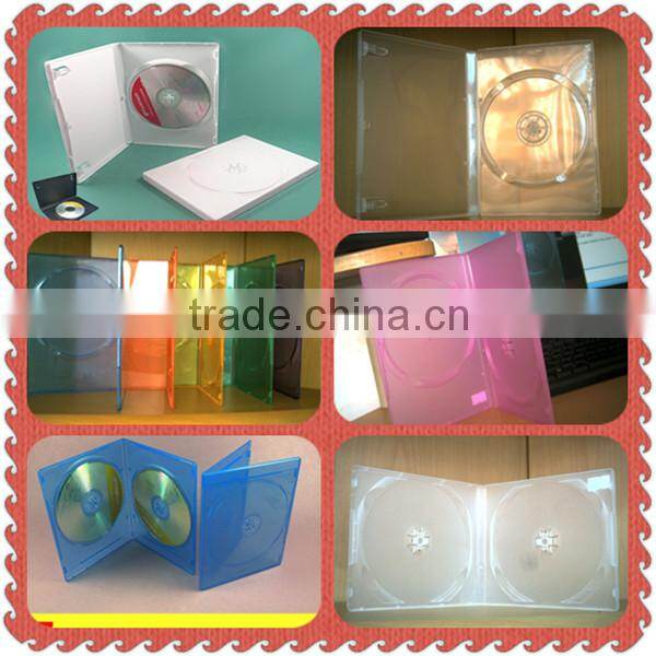 shantou factory black double 7mm short dvd plastic box