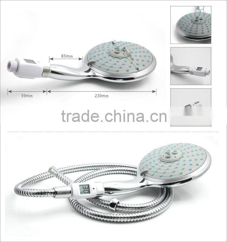 LED shower temperature digital sensor display for shower head