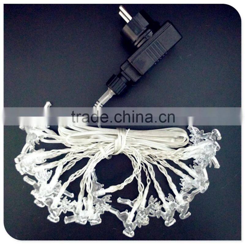 led christmas light white color clear wire