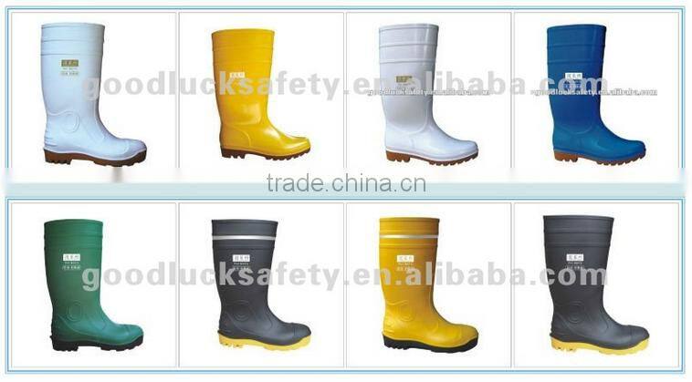 CE oil resistance PVC steel toe mining safety boots
