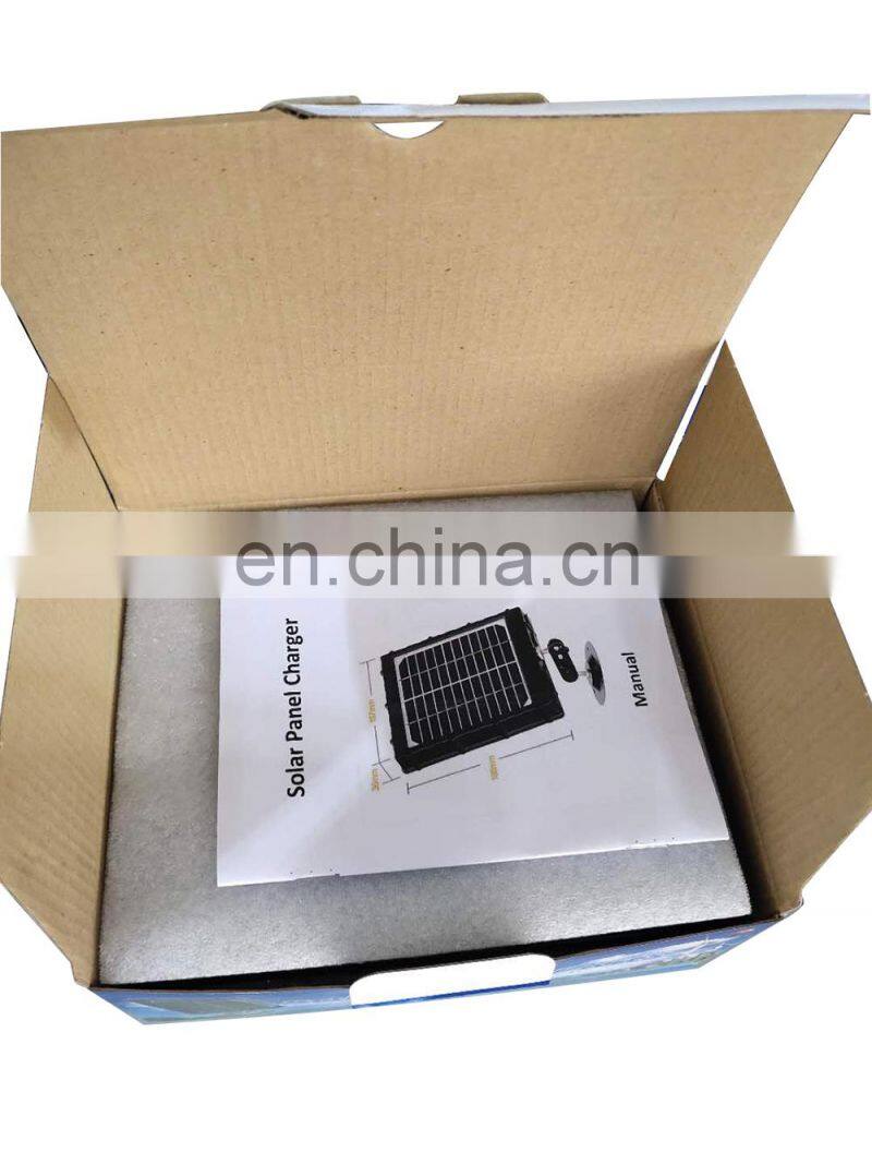 All-in one high conversion rate 6v 9v 12v built in 8000mah lithium battery outdoor hunting trail camera solar panel kit