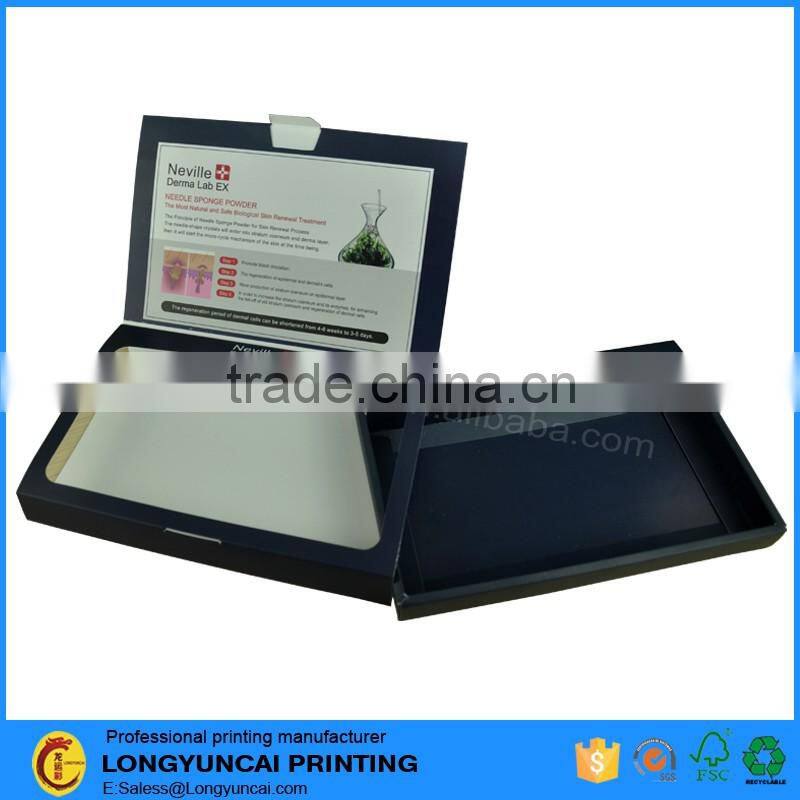 Customized New design sparkle paper box packaging with window