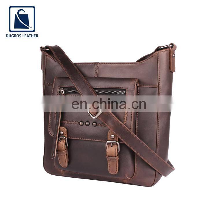 Huge Demand on Top Grade Quality Unique Design Attractive Pattern Stylish Look Leather Men Messenger Bag Supplier