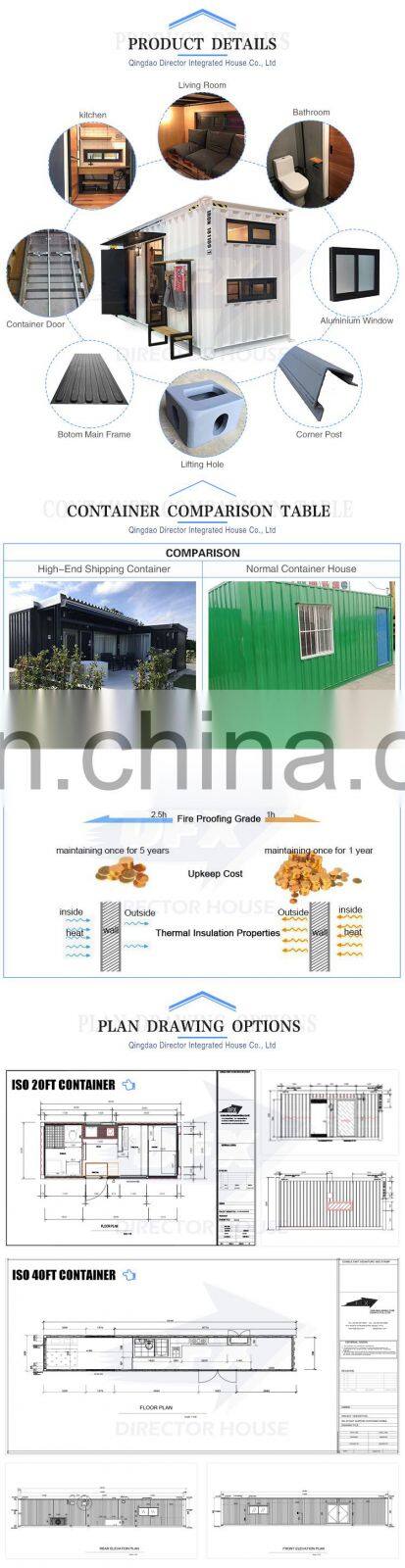 Wholesale  Modular Luxury Prefabricated 40ft 4 Bedroom Container House Homes For Living