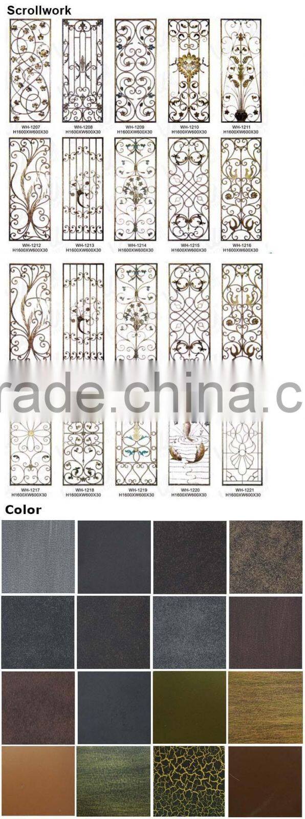 Superior Quality Front Entry Wrought Iron Patio Doors