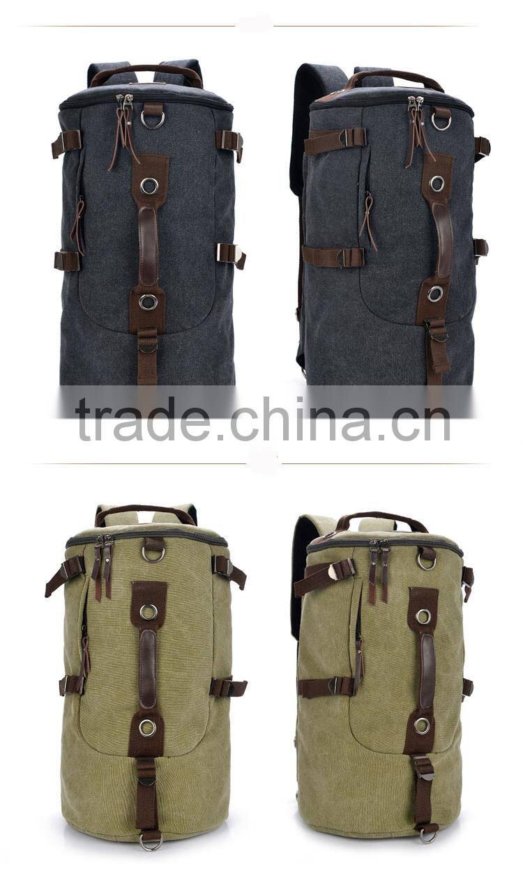 New style mult-function cylindric canvas shoulder bag/leisure bag/causal bag/student bag/travel bag/pack bag/tote bag/backpack/m