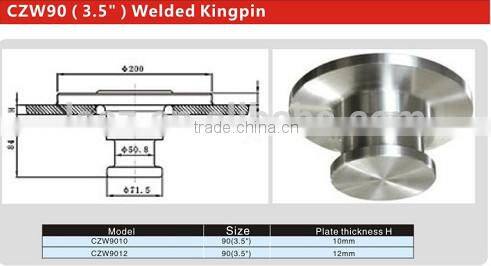 90# Heavy Duty 3.5 Inch Welded 2015 Truck King Pin For Semi-Trailer
