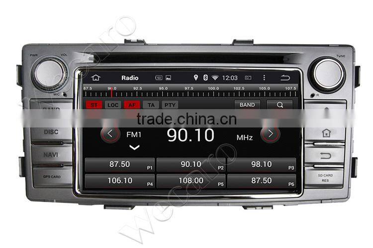 Wecaro Android 4.4.4 car stereo 2 din for toyota hilux car dvd android stereo 2012 2013 2014
