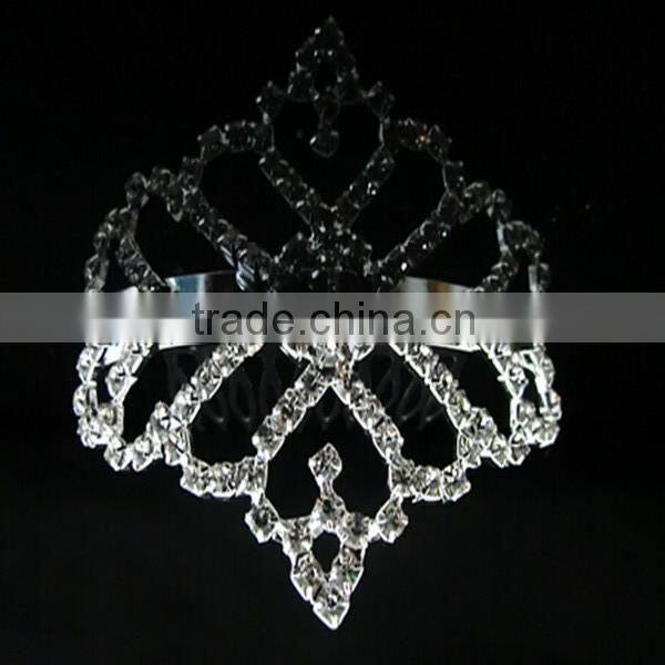 Fashion new design delicate rhinestone small princess crown for girls luxury crown and tiaras