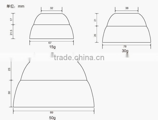 Fruit shape cosmetic diamond acrylic jar