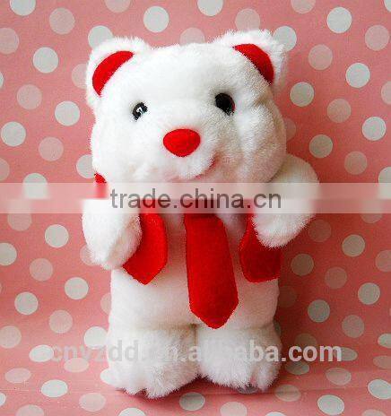 Plush Toy Bear Wearing Red Vest/Soft Gift Toy Bear with Clothes/Stuffed Toy Bear in Red Vest