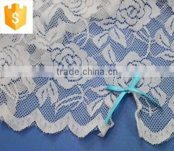 Ladies hot white flower lace wave side garment panty