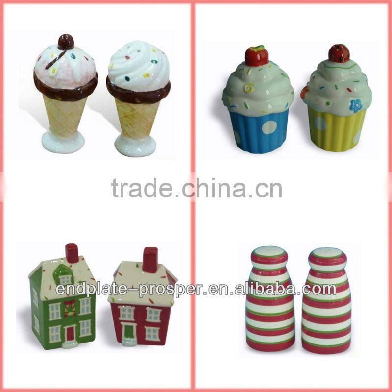 ceramic porcelain salt and pepper shaker