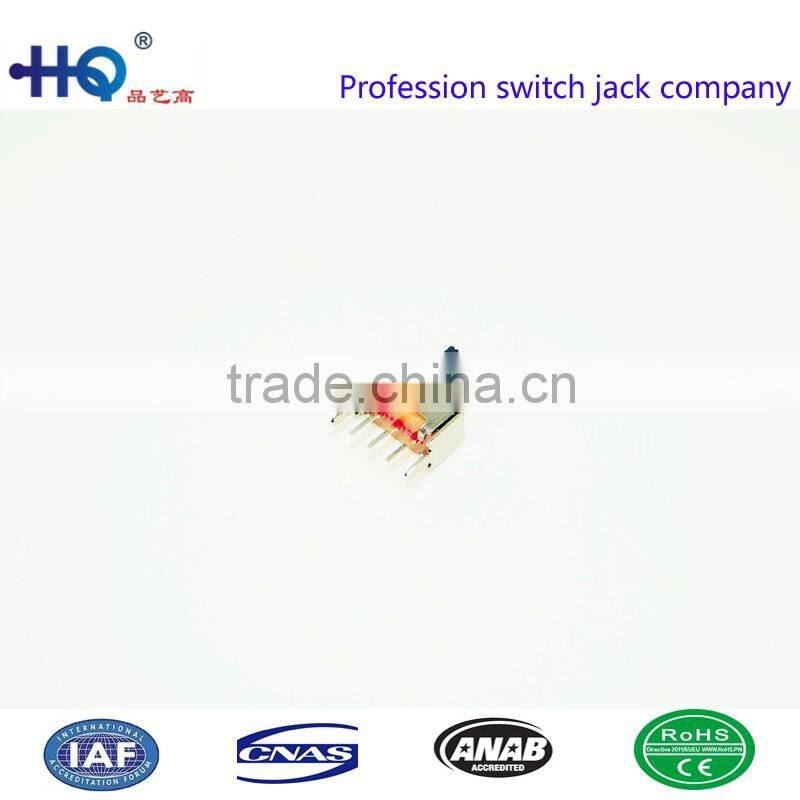 SS-12D02G5 high quality overheat 2position 1P2T vertical slide switch slide switch