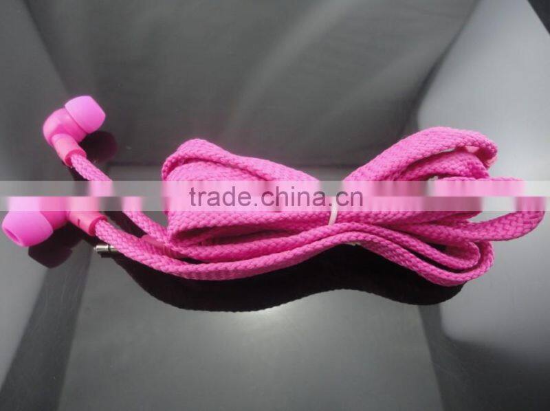 cheap and fashion shoelace earphone