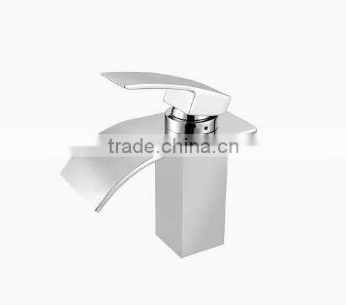 Tall Bathroom Basin Mixer Tap Chromed Polished Waterfall Sink Faucet
