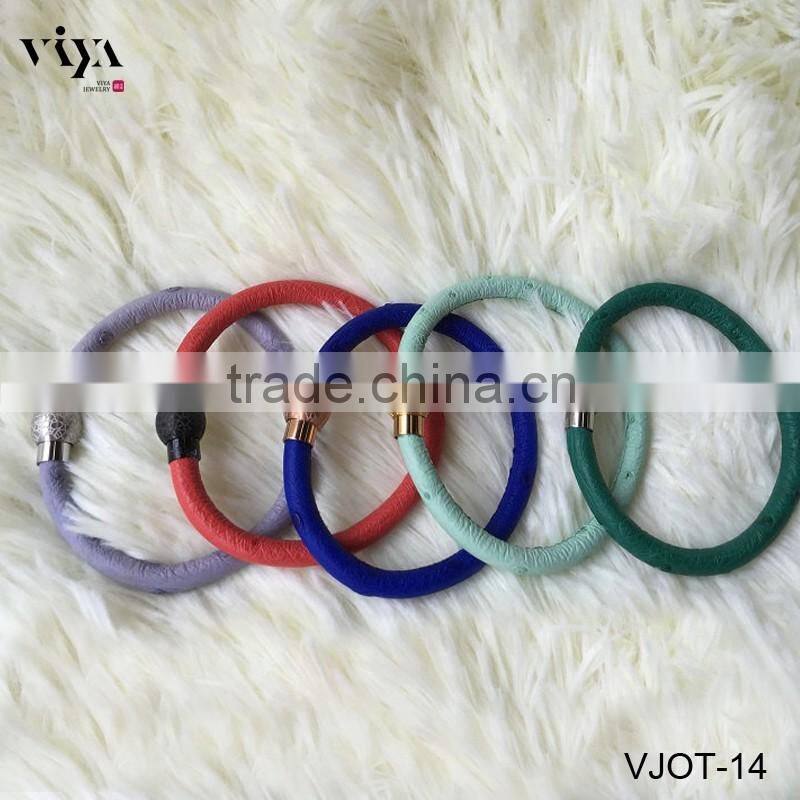 Genuine Ostrich Leather High End 100% Real Ostrich Skin Leather Cord for DIY Bracelet