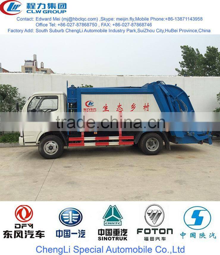 cheap garbage compactor truck dongfeng, compression garbage truck