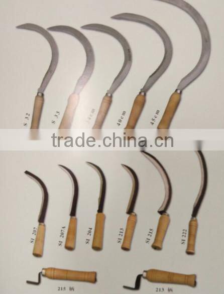 Sickle S34/ Garden and agriculture harvest steel spanish hand grass farming sickle