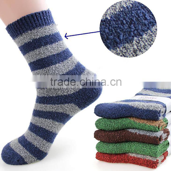 hot-sale soft bed socks fashional furry microfiber socks for men