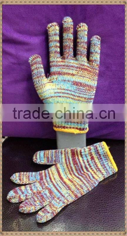 colorful cotton glove/ working glove/ safety glove