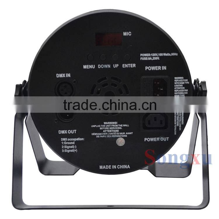 professional 9pcs 10w led par rgbw 4in1 quad led flat par lighting