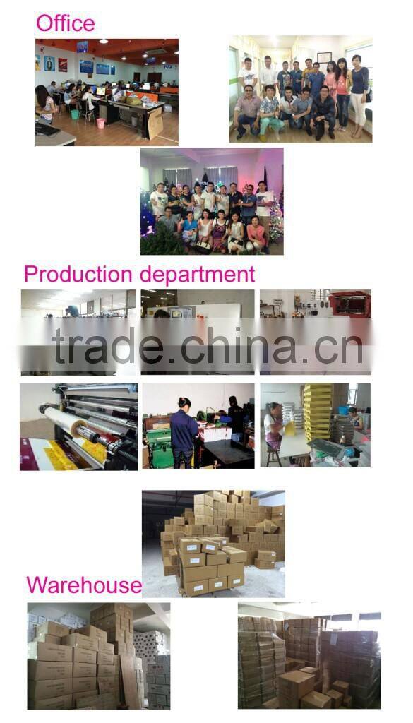 elliptical orange with black printing self-adhesive sticker for glass