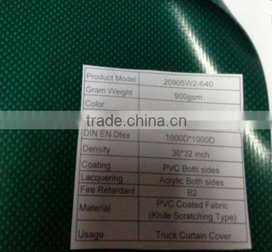 Flame Retardant PVC Fabric for Truck Cover/Train Cover/Container /Vessel/Cargo cover